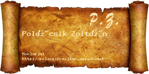 Polácsik Zoltán névjegykártya